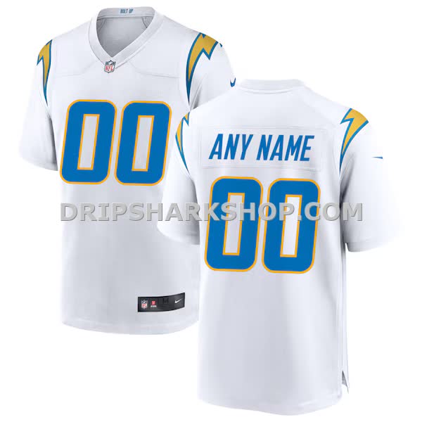 Mens Nike White Los Angeles Chargers Custom Game Jersey Pi3889000