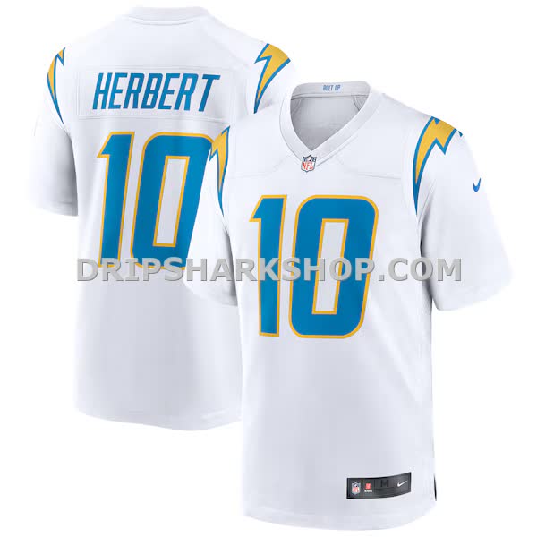 Mens Nike Justin Herbert White Los Angeles Chargers Game Jersey Pi3911000