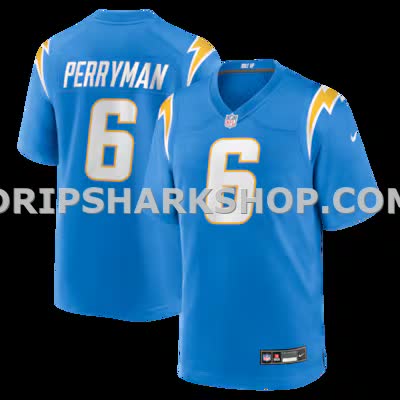 Mens Nike Denzel Perryman Powder Blue Los Angeles Chargers Team Game Jersey