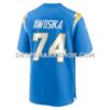 Mens Nike Kayode Awosika Powder Blue Los Angeles Chargers Team Game Jersey