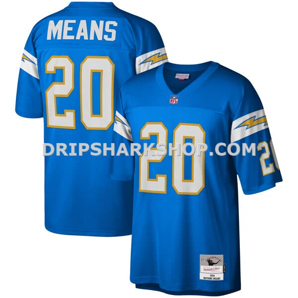 Mens Mitchell And Ness Natrone Means Powder Blue Los Angeles Chargers Legacy Replica Jersey Pi4401000