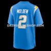 NFL187dcbG06-0ff077 Mens Nike Elijah Molden Powder Blue Los Angeles Chargers Team Game Jersey
