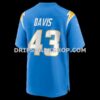 Mens Nike Michael Davis Powder Blue Los Angeles Chargers Game Jersey