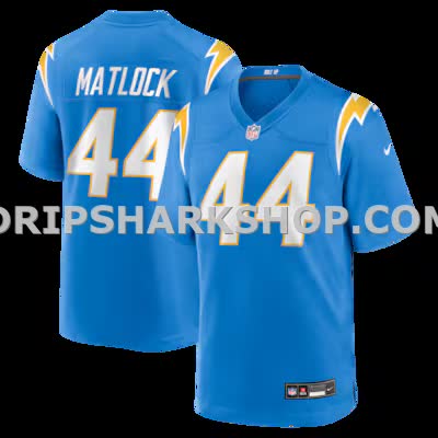 Mens Nike Scott Matlock Powder Blue Los Angeles Chargers Team Game Jersey