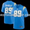 Mens Nike Wes Chandler Powder Blue Los Angeles Chargers Retired Player Jersey