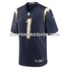 Mens Nike Quentin Johnston Navy Los Angeles Chargers Alternate Super Chargers Game Player Jersey