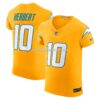Mens Nike Justin Herbert Gold Los Angeles Chargers Alternate Charger Power Vapor Fuse Elite Jersey