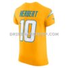 Mens Nike Justin Herbert Gold Los Angeles Chargers Alternate Charger Power Vapor Fuse Elite Jersey