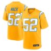 Mens Nike Khalil Mack Gold Los Angeles Chargers Alternate Charger Power Game Player Jersey