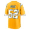 Mens Nike Khalil Mack Gold Los Angeles Chargers Alternate Charger Power Game Player Jersey