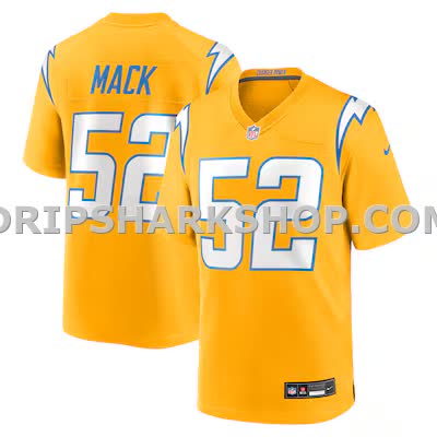 Mens Nike Khalil Mack Gold Los Angeles Chargers Alternate Charger Power Game Player Jersey