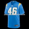 NFL189e5fG05-a98b8f Mens Nike Nikko Reed Powder Blue Los Angeles Chargers Team Game Jersey