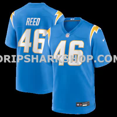 Mens Nike Nikko Reed Powder Blue Los Angeles Chargers Team Game Jersey