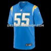 NFL18a461G05-49624e Mens Nike Junior Seau Powder Blue Los Angeles Chargers Game Retired Player Jersey
