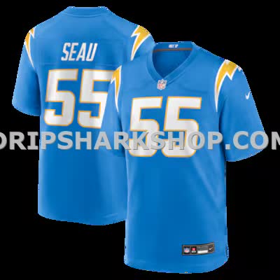 Mens Nike Junior Seau Powder Blue Los Angeles Chargers Game Retired Player Jersey