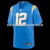 Mens Nike Derius Davis Powder Blue Los Angeles Chargers Team Game Jersey