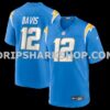 Mens Nike Derius Davis Powder Blue Los Angeles Chargers Team Game Jersey