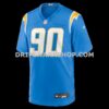 Mens Nike Teair Tart Powder Blue Los Angeles Chargers Team Game Jersey