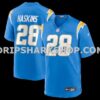 NFL18b6aaM01-35d1b0 Mens Nike Hassan Haskins Powder Blue Los Angeles Chargers Team Game Jersey
