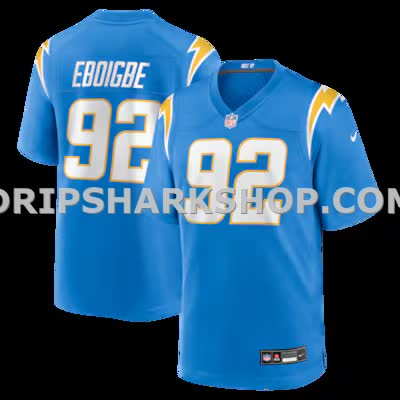 Mens Nike Justin Eboigbe Powder Blue Los Angeles Chargers Team Game Jersey