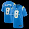 Mens Nike Omarion Hampton Powder Blue Los Angeles Chargers Team Game Jersey