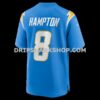 Mens Nike Omarion Hampton Powder Blue Los Angeles Chargers Team Game Jersey