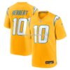 Mens Nike Justin Herbert Gold Los Angeles Chargers Alternate Charger Power Game Player Jersey