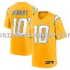 Mens Nike Justin Herbert Gold Los Angeles Chargers Alternate Charger Power Game Player Jersey