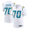 Mens Nike Rashawn Slater White Los Angeles Chargers Game Jersey Pi4555000