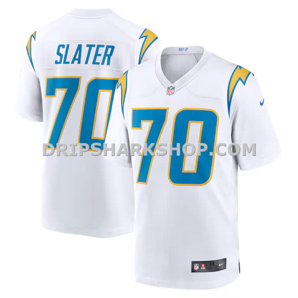 Mens Nike Rashawn Slater White Los Angeles Chargers Game Jersey Pi4555000