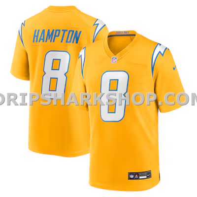 Mens Nike Omarion Hampton Gold Los Angeles Chargers Alternate Charger Power Game Player Jersey