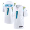 Mens Nike Quentin Johnston White Los Angeles Chargers Away Game Jersey