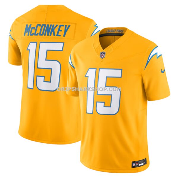 Mens Nike Ladd Mcconkey Gold Los Angeles Chargers Alternate Charger Power Vapor Fuse Limited Jersey