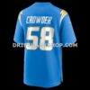 Mens Nike Tae Crowder Powder Blue Los Angeles Chargers Team Game Jersey