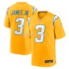 Mens Nike Derwin James Jr Gold Los Angeles Chargers Alternate Charger Power Game Player Jersey