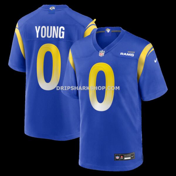 Mens Nike Byron Young Royal Los Angeles Rams Home Game Jersey