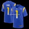 Mens Nike Number 1 Dad Royal Los Angeles Rams Game Jersey