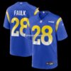 Mens Nike Marshall Faulk Royal Los Angeles Rams Game Retired Player Jersey