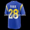 Mens Nike Marshall Faulk Royal Los Angeles Rams Game Retired Player Jersey