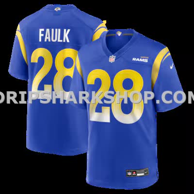 Mens Nike Marshall Faulk Royal Los Angeles Rams Game Retired Player Jersey