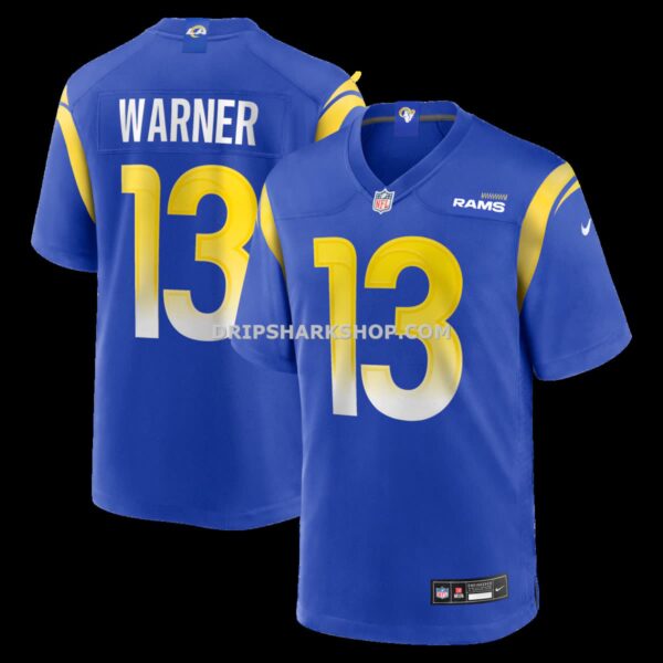 Mens Nike Kurt Warner Royal Los Angeles Rams Game Retired Player Jersey