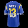Mens Nike Kurt Warner Royal Los Angeles Rams Game Retired Player Jersey