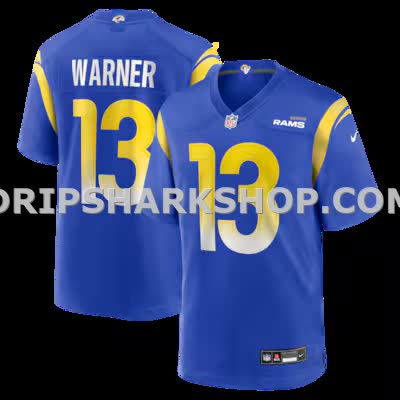 Mens Nike Kurt Warner Royal Los Angeles Rams Game Retired Player Jersey