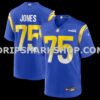 NFL195372M01-6498b5 Mens Nike Deacon Jones Royal Los Angeles Rams Game Retired Player Jersey