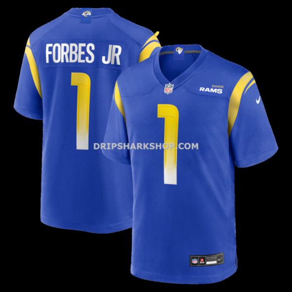 NFL1955eaG04-4ec5ce Mens Nike Emmanuel Forbes Jr Royal Los Angeles Rams Team Game Jersey