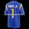 NFL1955eaG06-720320 Mens Nike Emmanuel Forbes Jr Royal Los Angeles Rams Team Game Jersey