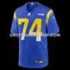 Mens Nike Merlin Olsen Royal Los Angeles Rams Game Retired Player Jersey