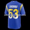 Mens Nike Nate Landman Royal Los Angeles Rams Team Game Jersey
