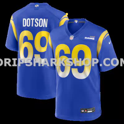Mens Nike Kevin Dotson Royal Los Angeles Rams Game Jersey