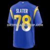 NFL1983aaG06-28ffbe Mens Nike Jackie Slater Royal Los Angeles Rams Game Retired Player Jersey